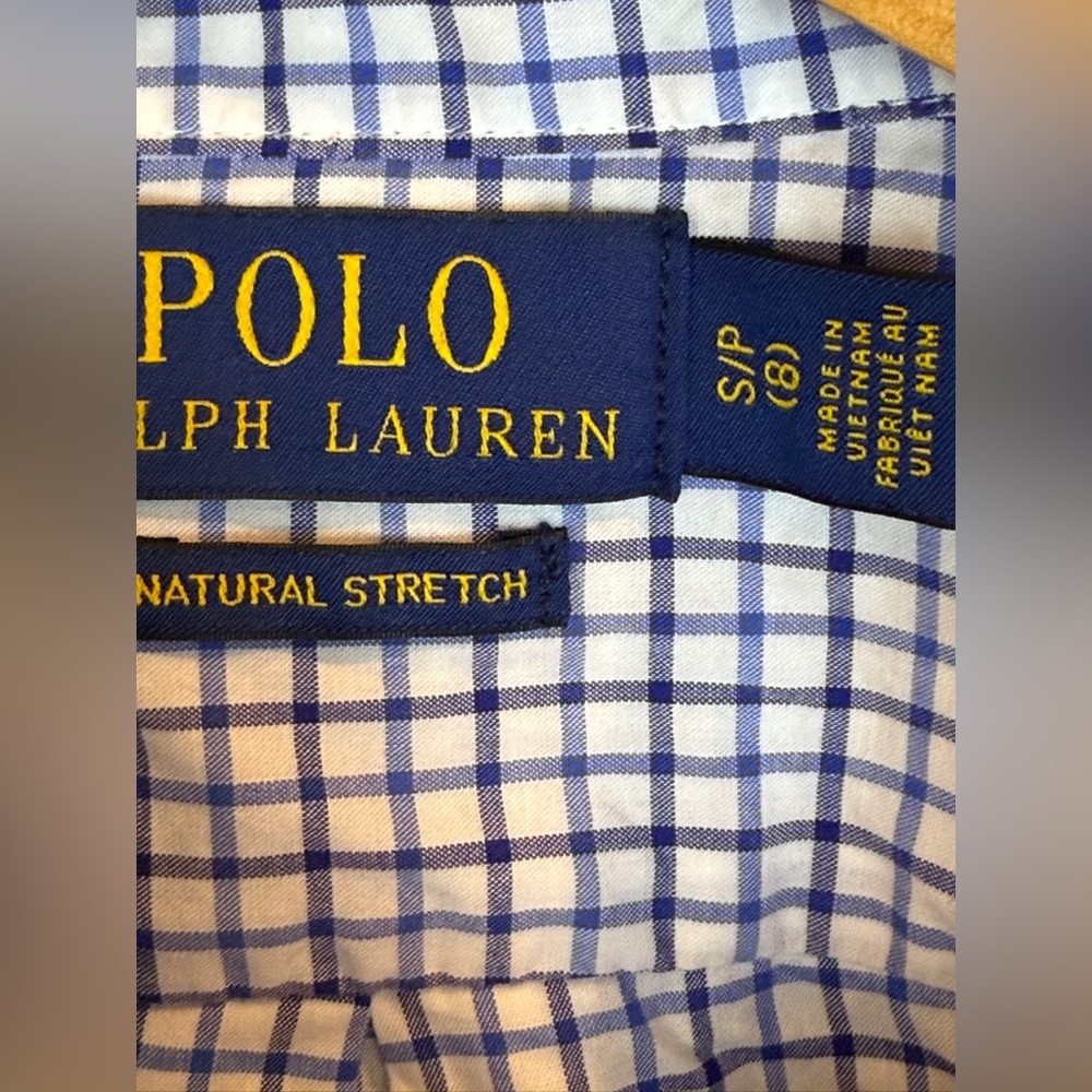 Polo Ralph Lauren Plaid Cotton Poplin Shirt- Size 7 & Size 8 - Picture 8 of 15